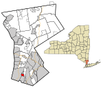 Westchester County New York incorporated and unincorporated areas Bronxville highlighted